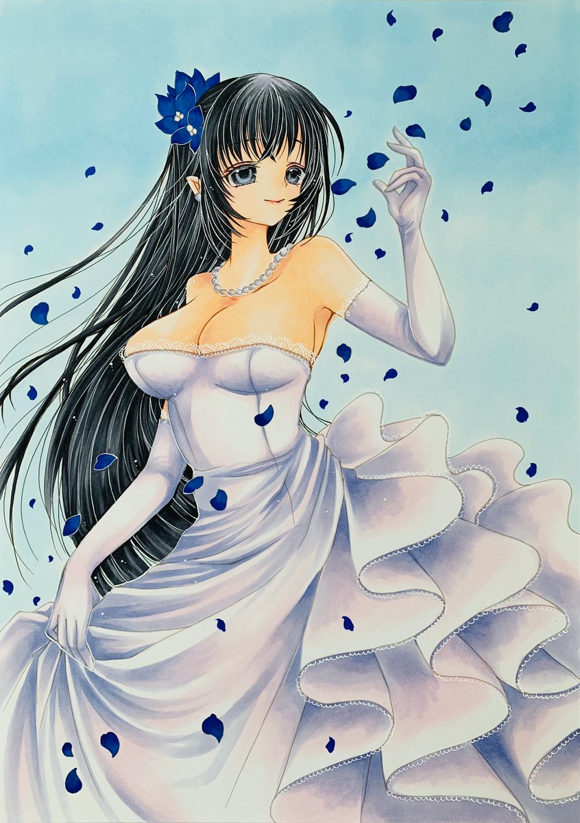 花嫁さん ノ ヤフオク出品いたしました イラスト コピック ヤ 結希 花 Yuuki Hana プレゼント企画11 21締め切りのイラスト