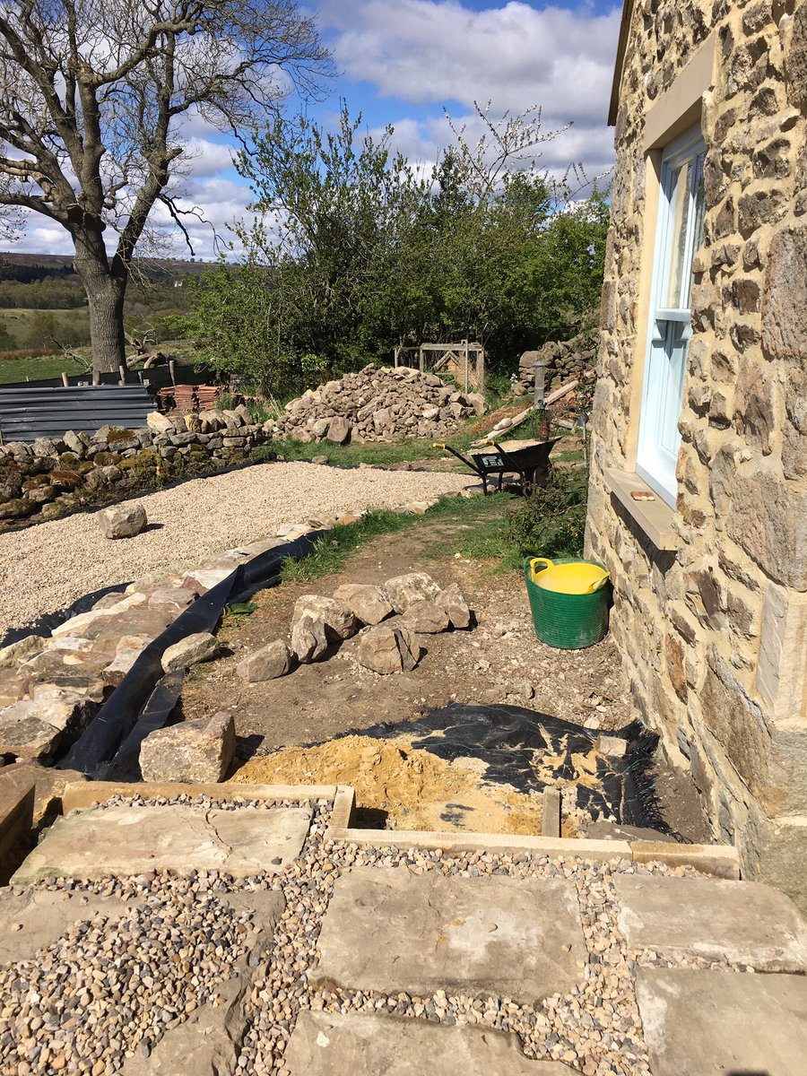 DawnBoothWilson's tweet photo. @TEGmagazine We have created a whole garden in the past few weeks! From overgrown weeds, rocks and rubble to garden! So enjoyed it and something really positive has come out of this lockdown. Insta #therenovationgame https://t.co/41Vg7xrcP5