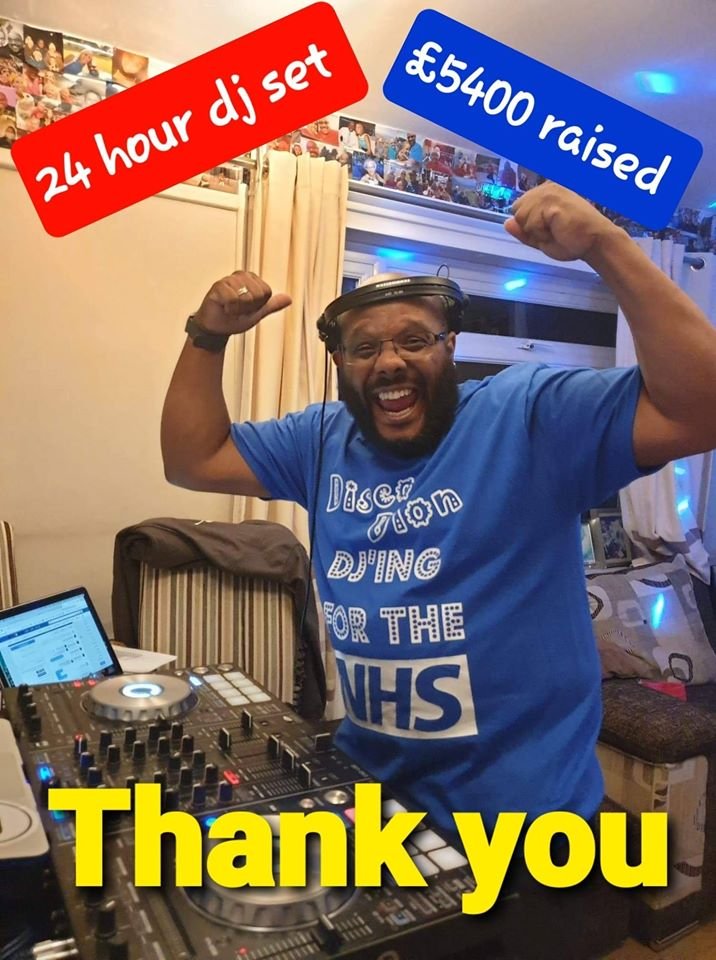 Brilliant support from <a href="/djdiscodion/">Disco Dion</a> this weekend who spent 24 hours hosting a Discothon  🎚️🎛️🎵 raising a fantastic £5,570 for our hospital heroes <a href="/SalisburyNHS/">Salisbury Hospital</a> 
Thank you so much Dion 👏👏👏 #Salisbury #Heroes