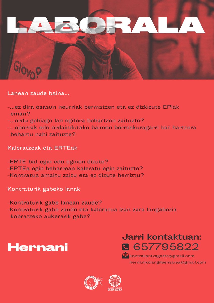 Arazorik izan al duzu lanean? 
Aholkularitza juridikoa behar baduzu, jarri harremanetan gurekin. #ofentsibagelditu