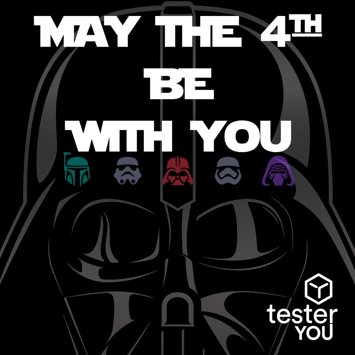 TesterYouHQ's tweet photo. We proudly support all the hard working testers, those working in the Dark Side of software engineering!
#MayThe4thBeWithYou folks. 💥🚀💣
#TesterYou #StarWars #DarkSide #Live2Test #KeepTesting #TestingForever #SoftwareTesting #QualityAssurance https://t.co/9FshdevXP4