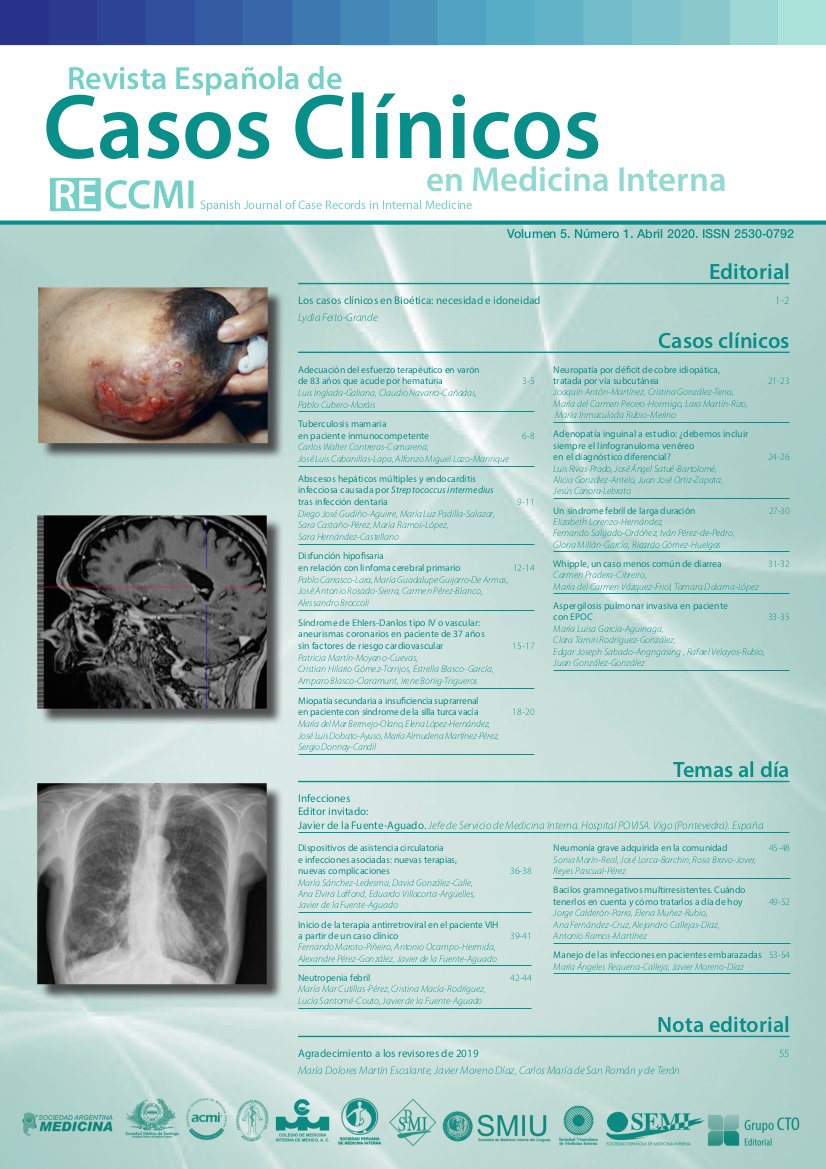 Sociedad_SEMI's tweet photo. 🆕📃Publicado el Volumen 5-Número 1 de la Revista Española de #CasosClínicos en #MedicinaInterna (#RECCMI) de @Sociedad_SEMI https://t.co/O02ls3vrpB
#SEMItuit @GteiSemi
⬇️ Esta es la portada ⬇️ https://t.co/qznnMGRzrx