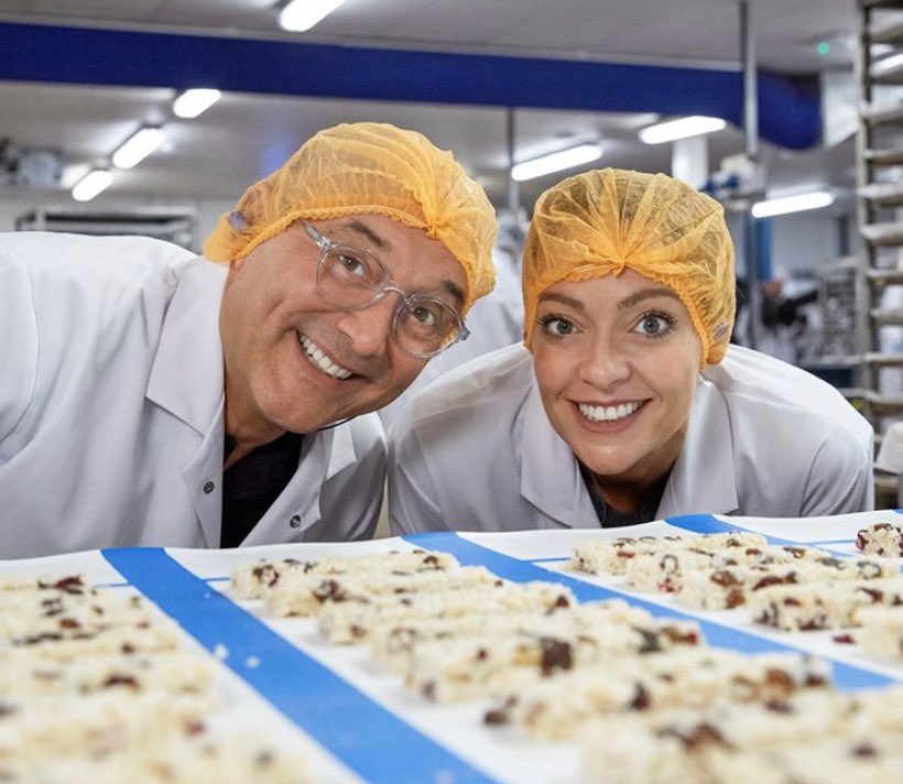 EatNaturalBars's tweet photo. Ever wondered how we make our bars? Watch as @greggawallace and @cherryhealey go #insidethefactory following one of our bars from start to finish! Tune in tomorrow at 9pm on @bbctwo
#eatnatural #bbctwo #greggwallace #cherryhealey https://t.co/3UiJe9tgb2