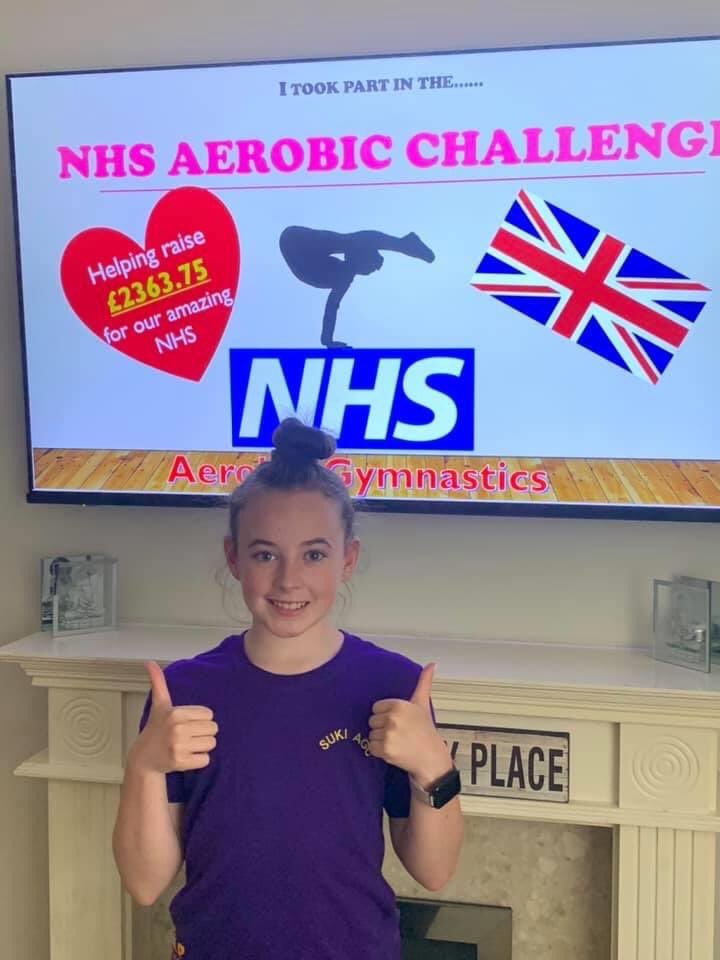Well done to all the gymnasts who took part in the NHS aerobic challenge over the weekend, organised by the GBR aerobic coaching team. They raised an amazing £2,500 for the NHS!