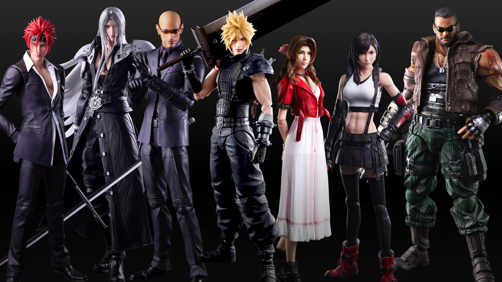 “The #FF7R Sephiroth, Reno, and Rude PLAY ARTS figurines will join the Squa...