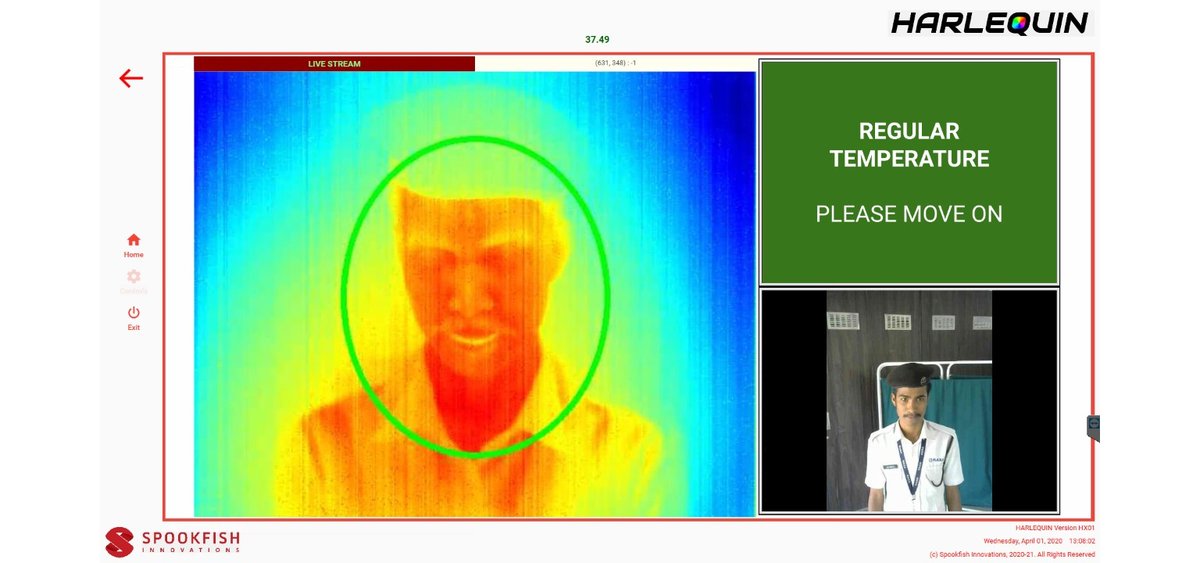 spookfishlabs's tweet photo. @ShashiTharoor Harlequin, our thermography based fever screening system, built in strict adherence to WHO guidelines, is made and available right here in Bangalore. We'd like to offer our help with further guidance and roll-out.
Our recent article on febrile screening:
https://t.co/AEWPVtv6qM https://t.co/lf9Pk3ESN8