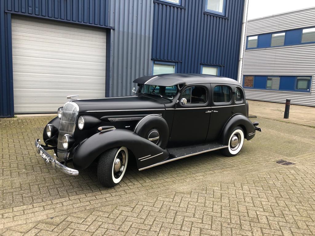 info_route66's tweet photo. Buitenzijde van de Buick 1936 https://t.co/793wAl44BV