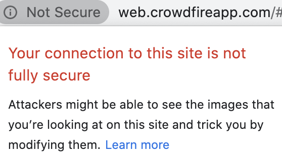 Kaimaan's tweet photo. @Crowdfire check your security settings for https://t.co/pJaF1T3Ech. Something wrong with SSL or something. https://t.co/FAqbHvNGUW