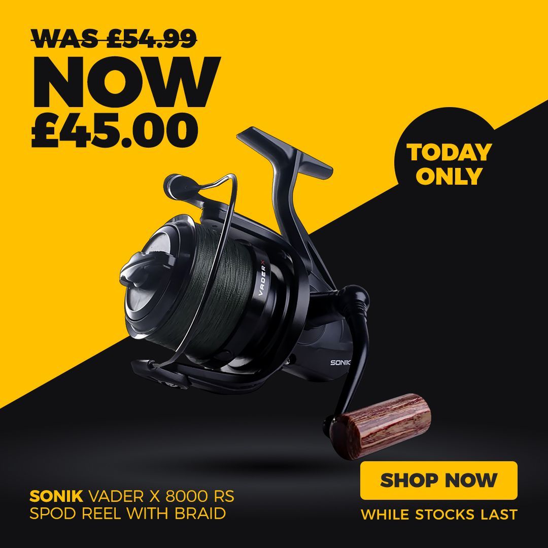 Angling Direct on X: Sonik Vader X RS 8000 Spod Reel with Braid JUST £45  👉  For today only grab yourself a Sonik Vader X RS  8000 Spod Reel with Braid