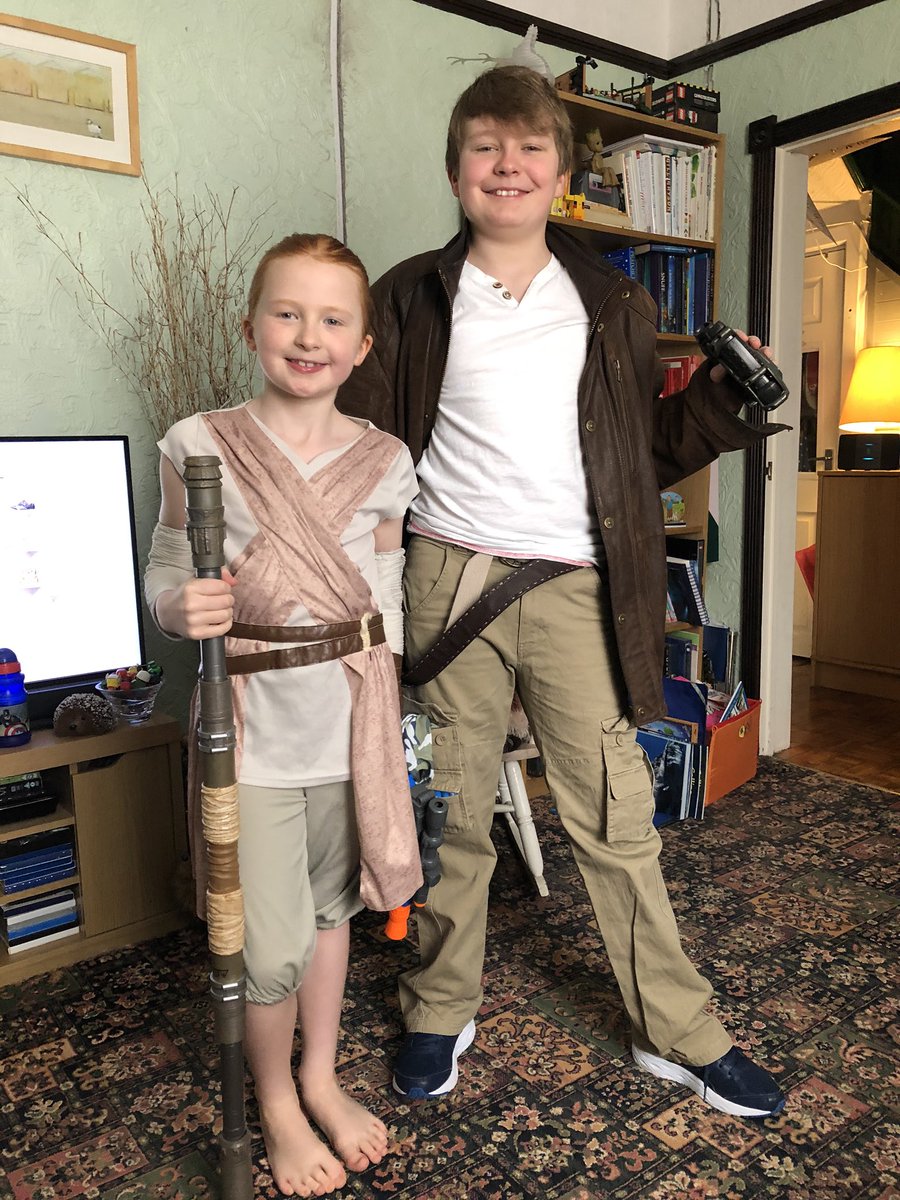 MrsCTwyn's tweet photo. Happy a Star Wars Day from Rey and Poe Dameron #StarWarsDay https://t.co/Z0y1eV8uKc