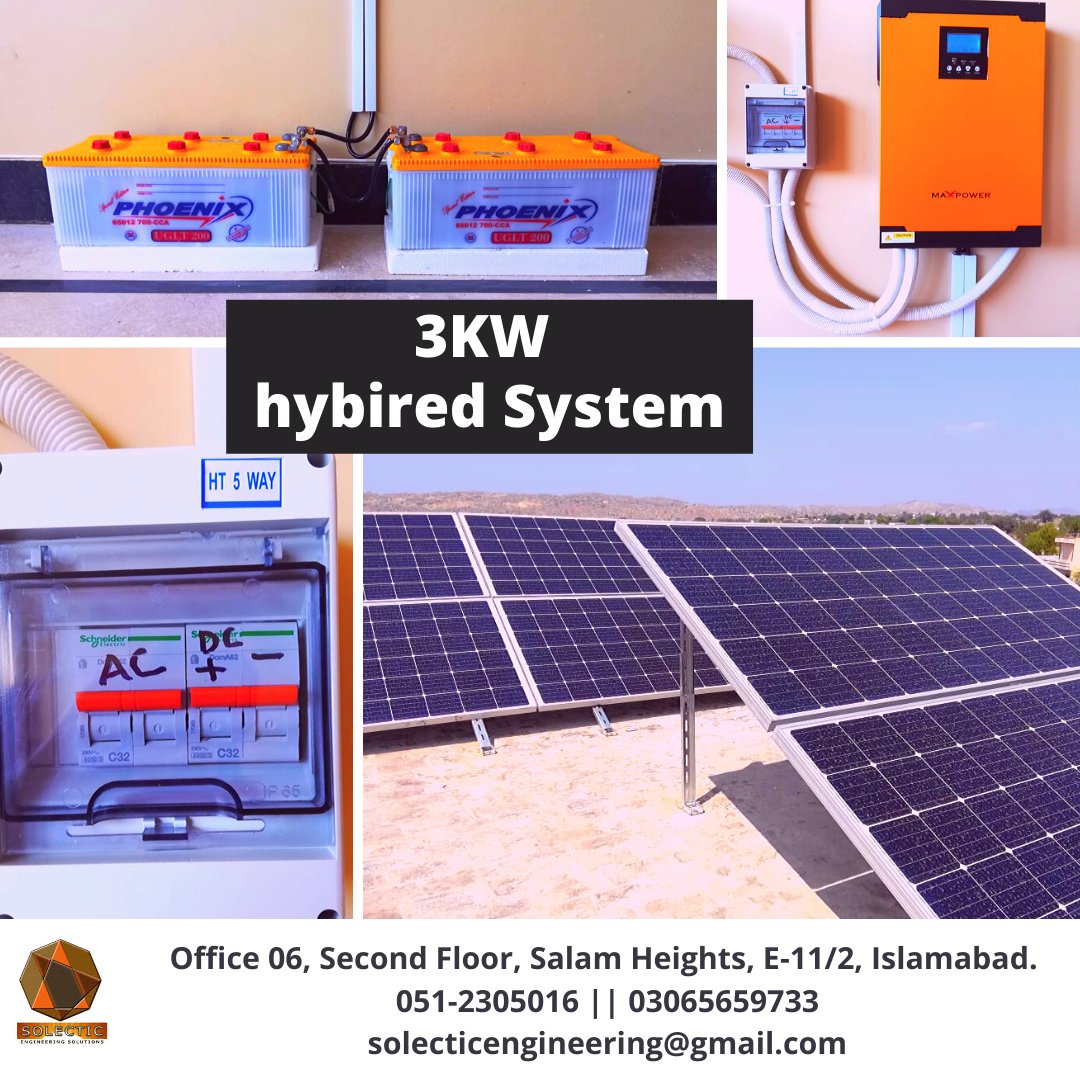 solectic_engine's tweet image. 🌟3kw hybrid system installation🌟
🌟Follow @Solectic_Engineering for more insights! 🌟
Best solar panel online in Pakistan. Delivery anywhere in Pakistan"
Call Us for more details: 051-2305016 || 03065659733
solecticengineeringsolutions@gmail.com

 #3kw #hybridsystem