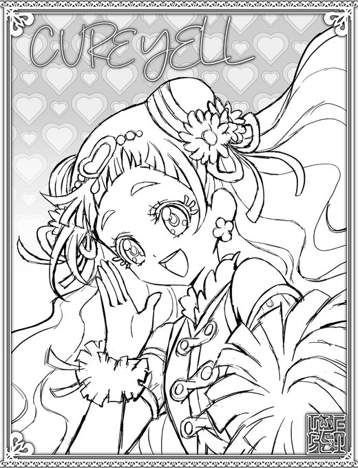 ぬり絵のtwitter漫画作品