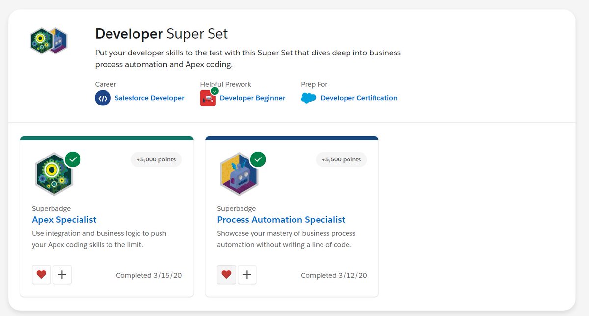 amitawasthi0002's tweet photo. Finally Completed #AdminSuperSet #AppBuilderSuperSet #DeveloperSuperSet thanks for Salesforce Trailhead Interesting learning Platform @salesforce @trailhead @SalesforceAdmns @SalesforceDevs 🥰🥰 https://t.co/7XliJxPoao