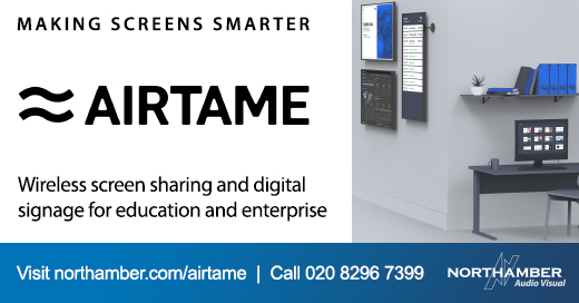 Our new vendor partner @Airtame offers a wireless screen sharing and digital signage platform that allows users to instantly display content from any personal device to any shared screen. For more information call our AV experts and for details see northamber.com/airtame.