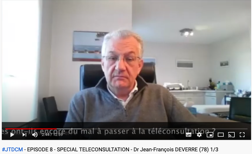 "la #téléconsultation s'est intégrée d'une façon tout à fait naturelle. ...Aujourd'hui, tout est fait automatiquement. La personne va recevoir l'ordonnance. Le diagnostic est posé… et la thérapeutique en découle." 

#DrDEVERRE #JTDCM #E8  bit.ly/2YtCuBg #hcsmeufr