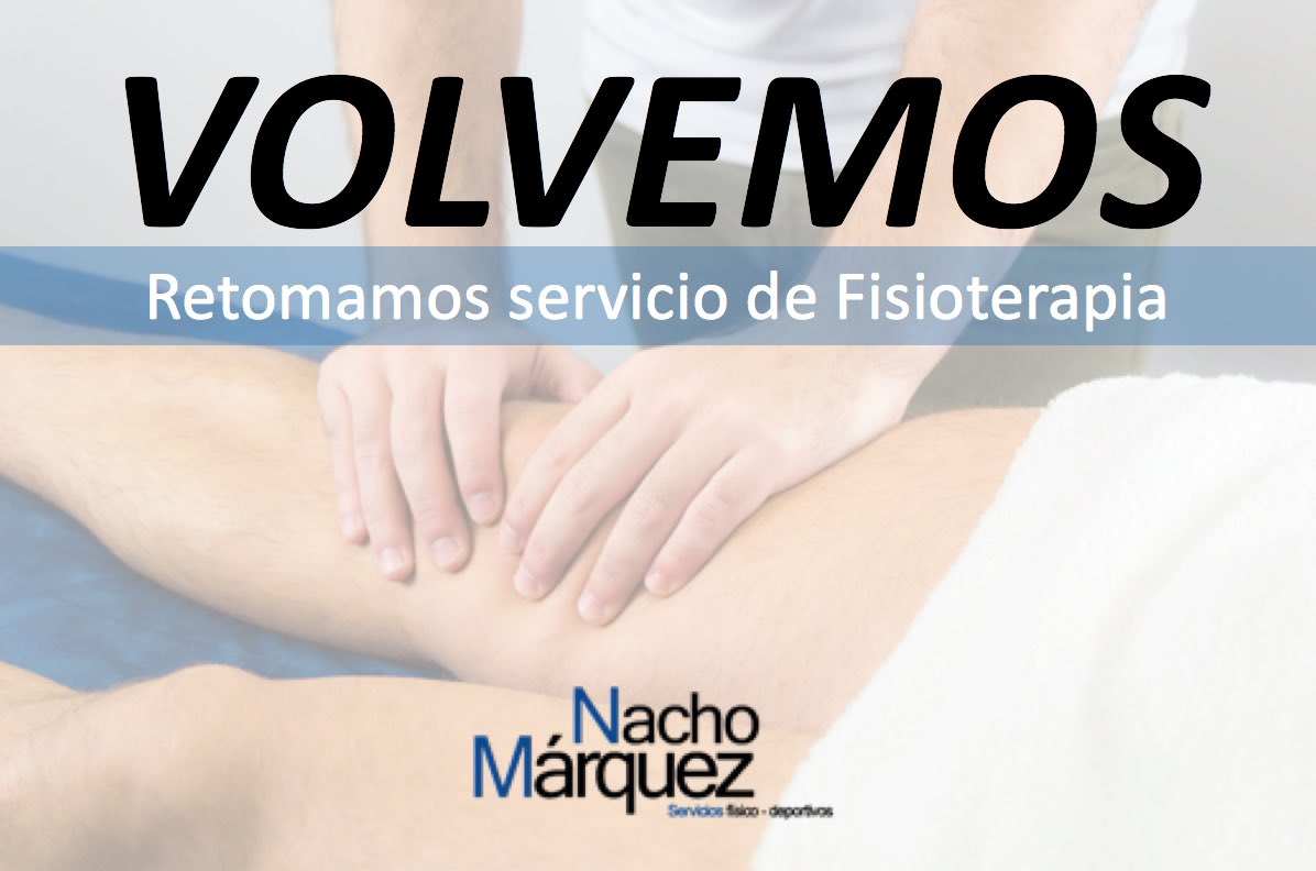 NMarquezTrainer's tweet photo. VOLVEMOS 💆🏻‍♂️⁣
⁣
Desde hoy retomamos el servicio de FISIOTERAPIA.⁣
⁣
Durante esta primera semana el servicio se realizará a domicilio. Extremando medidas de desinfección, higiene y prevención.  😷 https://t.co/7HLocELMqn