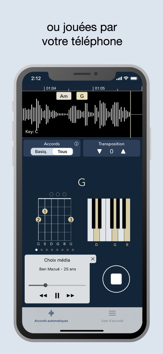 YomiwaApp's tweet photo. We have released a new app called  *** Chord AI ***  for automatic chord recognition! 📱🎸🎹 #chords #music
Tested it on DBZ opening and Ghibli songs among others and it worked 😃
https://t.co/cKOqnCGf20 https://t.co/kYrIG0xeMl