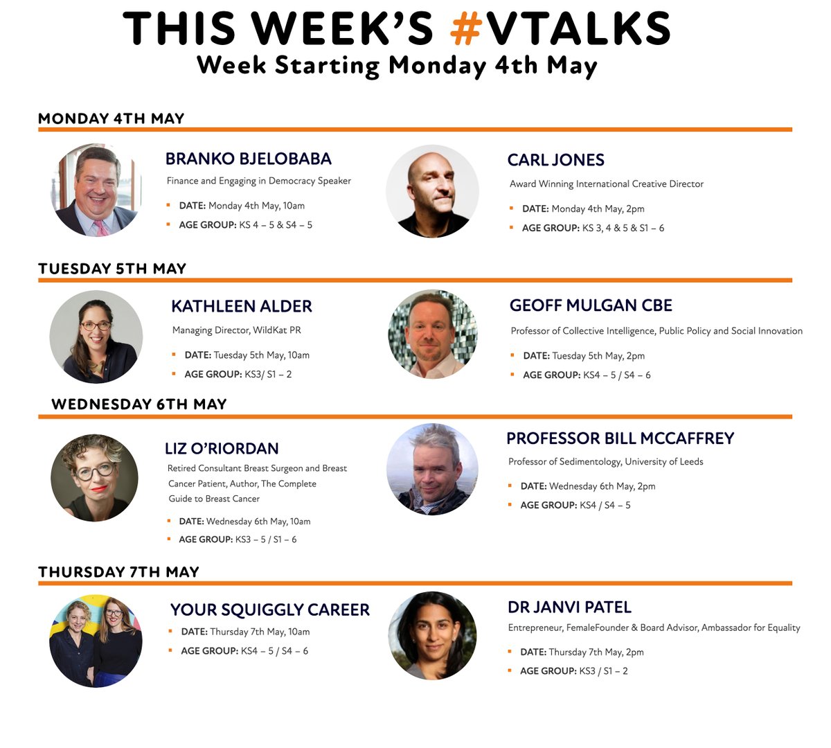 futuresforalluk's tweet photo. We have another big week of LIVE #VTALKS for all of the schools and students across the UK. Visit our schedule page to save the dates, access the view links and see more upcoming speakers! #lockdownlearning See the Schedule >> https://t.co/Oy1XSnP6od https://t.co/WVMRQvFFrS