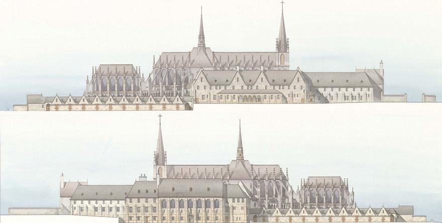 The neo-Gothic Monastery of New Mount Carmel, in Wyoming, currently under construction.