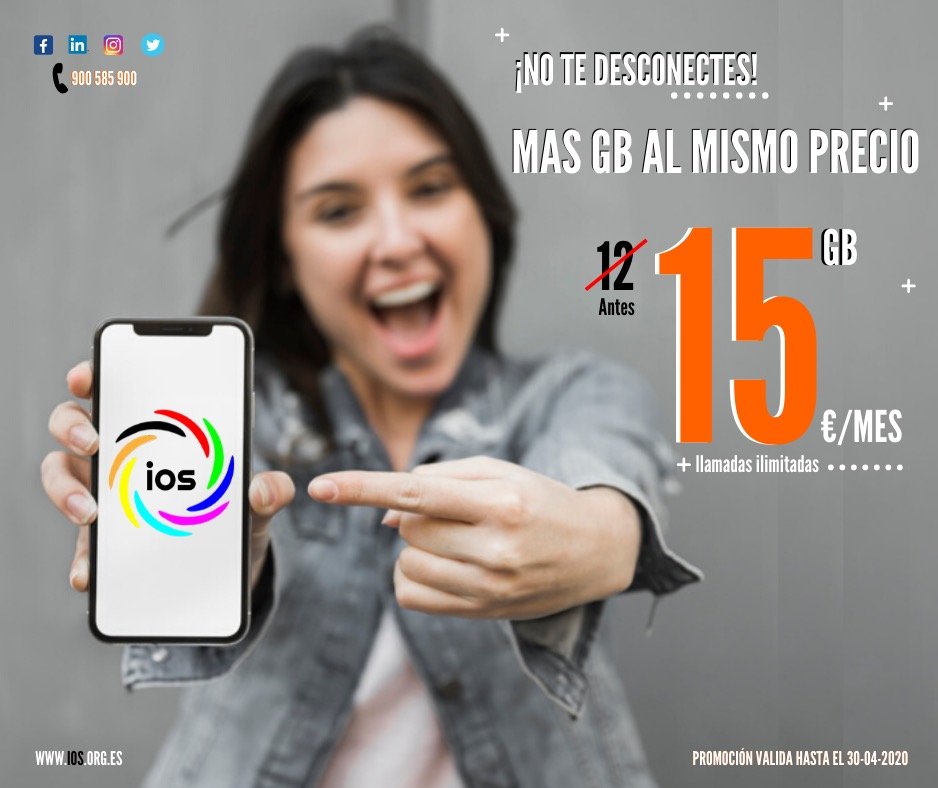 iosteleco's tweet photo. ios tarifas sin competencia
900 585 900
https://t.co/yeLgwE8baK https://t.co/Vweu1YSKg6