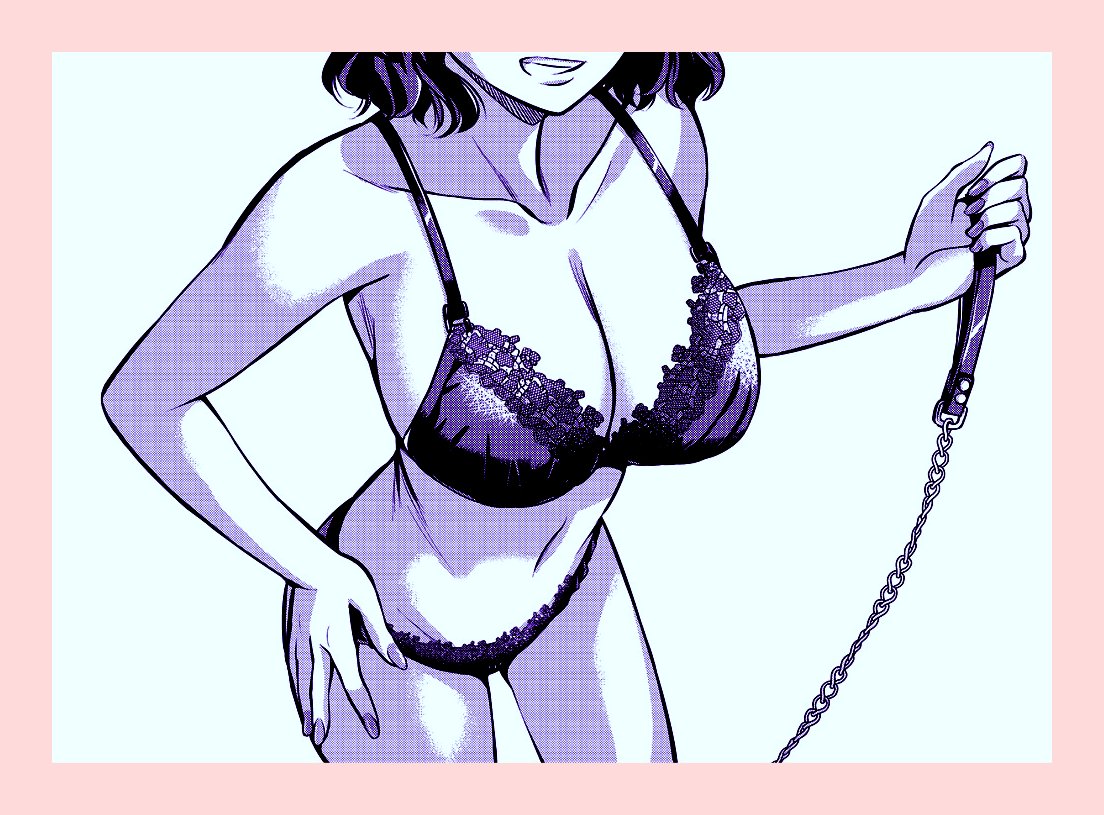 She is quite aware of his canine past. 

   And in order to deal with him properly, she brought a gift. 

@Solventine