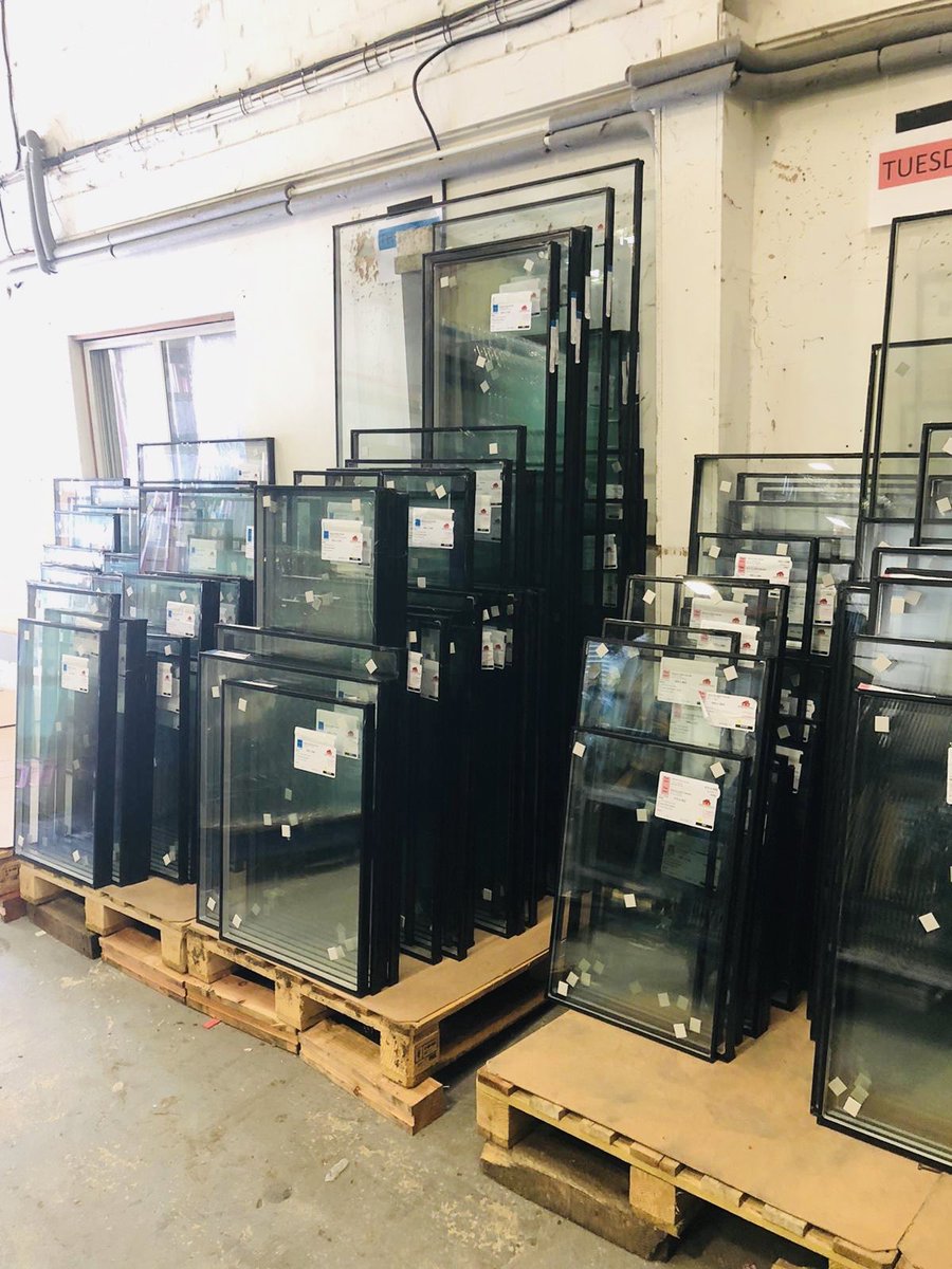 IpswichGlass's tweet photo. Lots of double glazed units made and ready to go out for delivery 🚛.
.
.
#ipswichglass #glass #suffolk #doubleglazing #newwindows #contactlessdelivery https://t.co/YwT6tg658V
