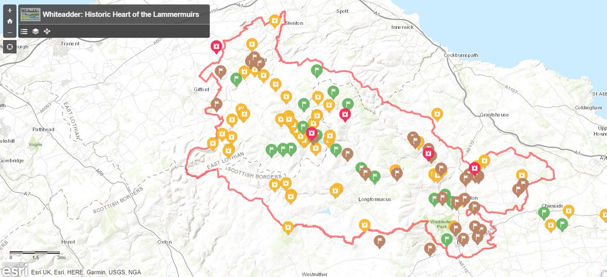 aocarchaeology's tweet photo. Check out the lovely new interactive mapπΊοΈover on the #WhiteadderProject page. You'll find markers for lots of archaeological and historical sites as well as local songs, stories and ballads. Click the green button on the homepage π https://t.co/H33e02u23K https://t.co/AJO70U5EVI