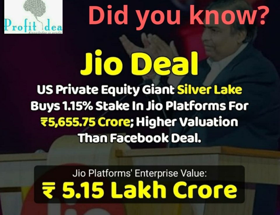 SurbhiA96265729's tweet photo. #didyouknow #profitidea #jiodeal
@varun23oct @Dishantsingla2 https://t.co/RWoSrFSlmt