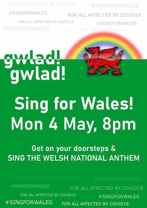 welshorpheus's tweet photo. Don’t forget to #singforwales at 8pm tonight https://t.co/TytpwKaXC7
