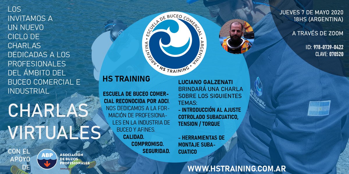 hstrainingpro's tweet photo. Invitamos a todos los #profesionales del sector a nuestro nuevo ciclo de #charlas #virtuales. En este caso tenemos a Luciano Galzenatti de KaDDe. Acceso a través de #Zoom (https://t.co/bq7DzG4R4l). Con el apoyo de #ABP. #buzocomercialadci #buzocomercial #buzoprofesional #torque https://t.co/YHtro2hY0m