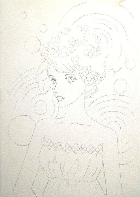 これがこう。
【紫陽花ヘッドドレス】

#水彩画
#透明水彩
#イラスト
#紫陽花 