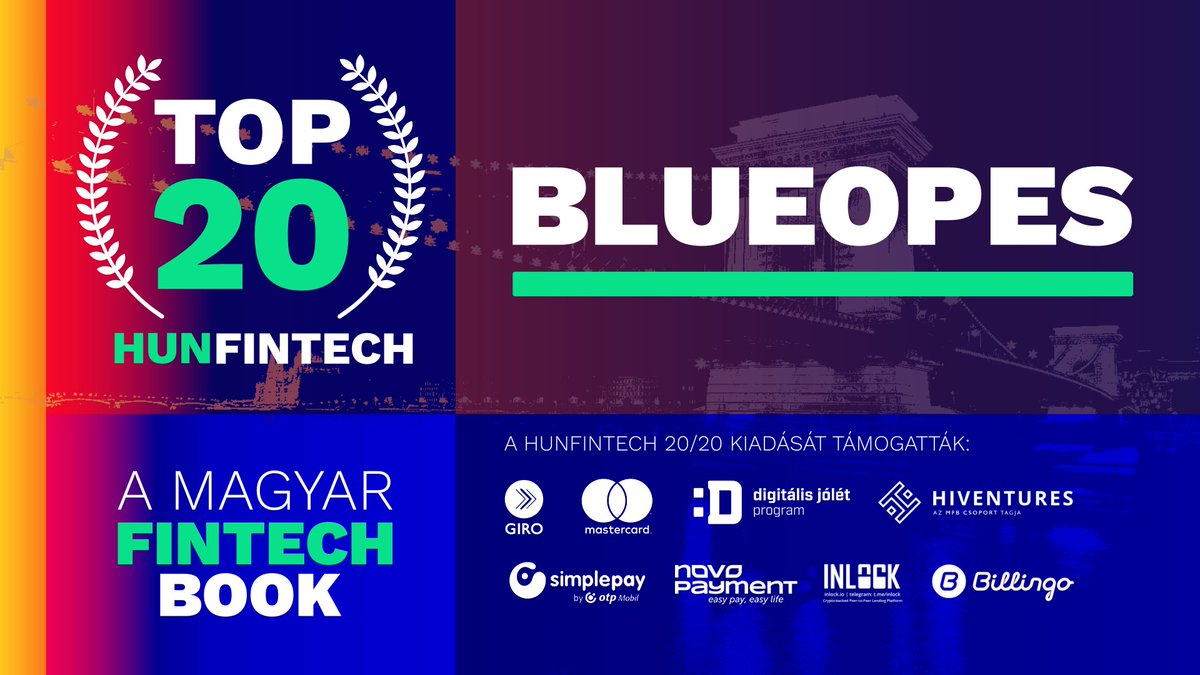 Blueopes has been selected to the 20 Best Fintech Companies in Hungary by FintechZone. This is a big deal for us, because in the jury some of the highest executives were in place from Microsoft, Erste Bank, Mastercard, OTP Bank, CEU among others. Details: buff.ly/35vhUCk