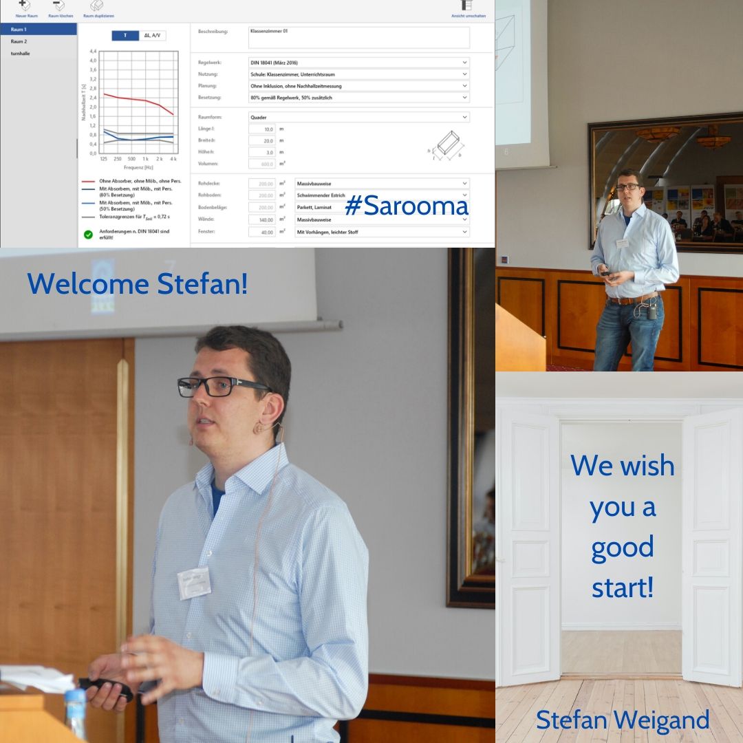 SoundPLANint's tweet photo. We would like to #welcome our new colleague Stefan to Team SoundPLAN. Stefan is now working for us as product manager at #SoundPLANs #RoomAcousticsSoftware and will be part of the technical support team for #Sarooma. We wish him a good start and a lot of joy with us!  #acoustics https://t.co/qpOdGDVSVy