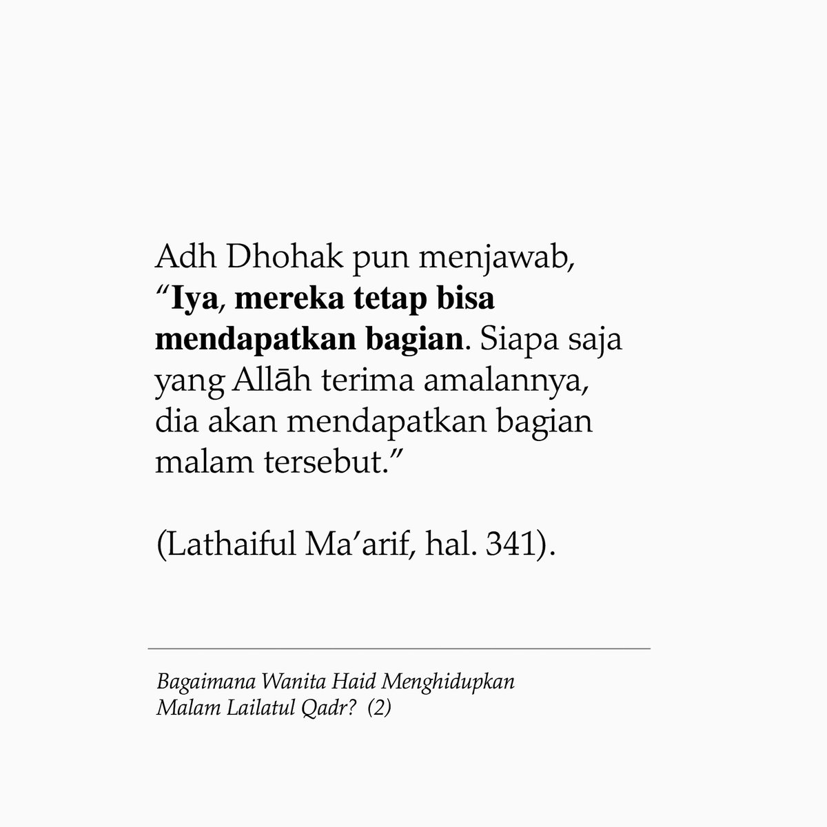 azdinawawi's tweet photo. Wanita haid dan Lailatul Qadar... https://t.co/HgckeRRec3
