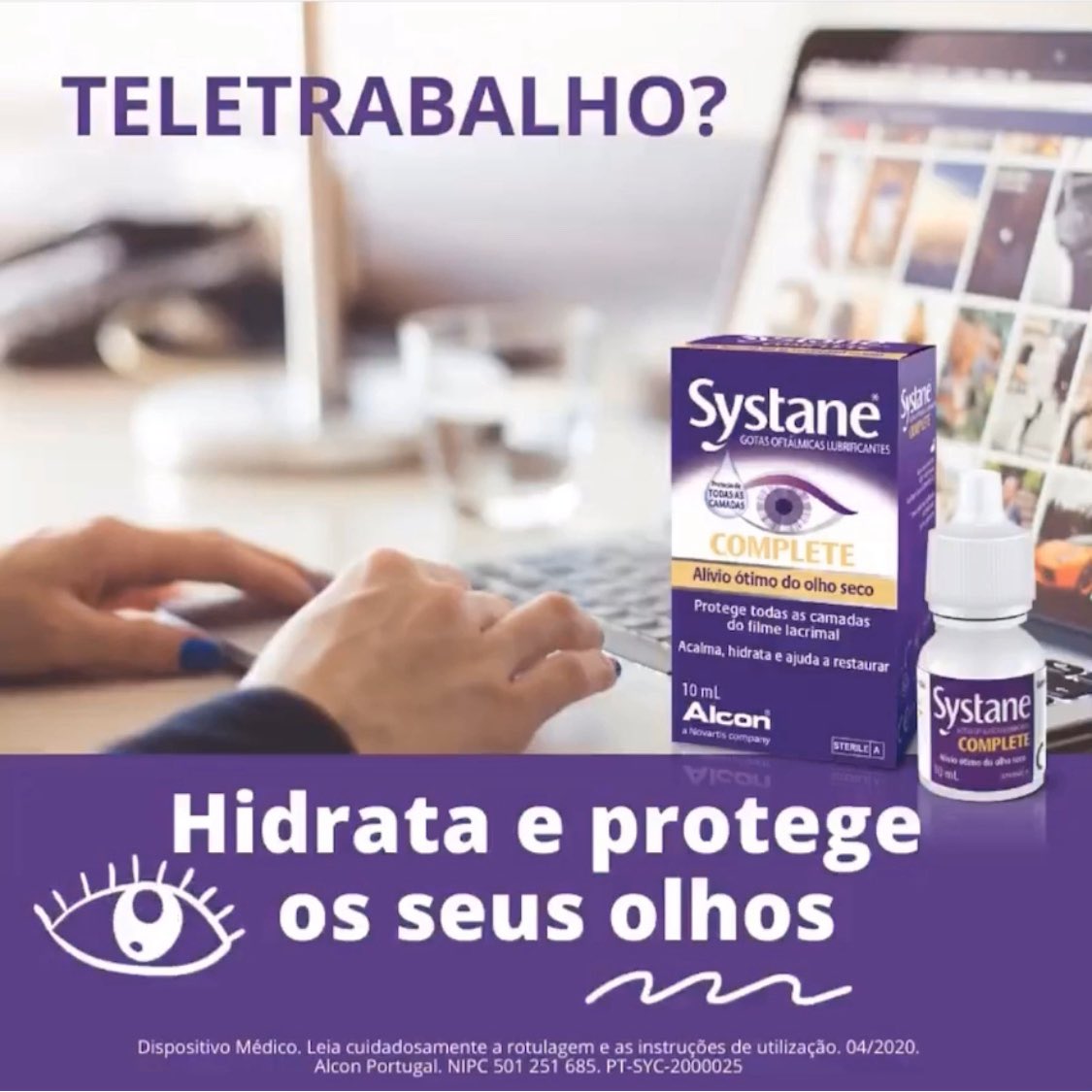 OpticaModelo_IO's tweet photo. Sente coceira, irritação, ardor, vermelhidão? Sabe que pode ser olho seco? Hidrate os seus olhos com lágrimas artificiais para ajudar a aliviar os sintomas. Systane Complete hidrata e protege os seus olhos. Cuide da sua saúde e de todos!🌈 #saudeocular #systanecomplete #alcon https://t.co/TsPtC9CJAc