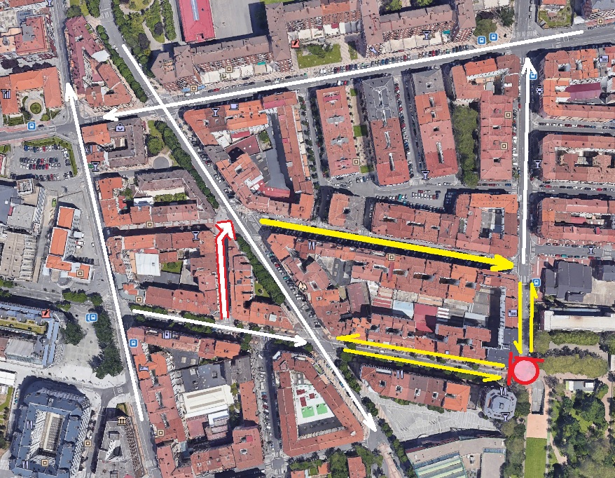El nuevo paso de peatones en el cruce Olaguíbel-Avenida de Judimendi se realizará esta semana bit.ly/3deGz0t #Vitoriagasteiz
