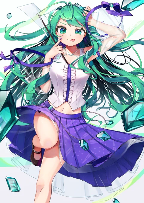 エメラルド×透明×早苗 