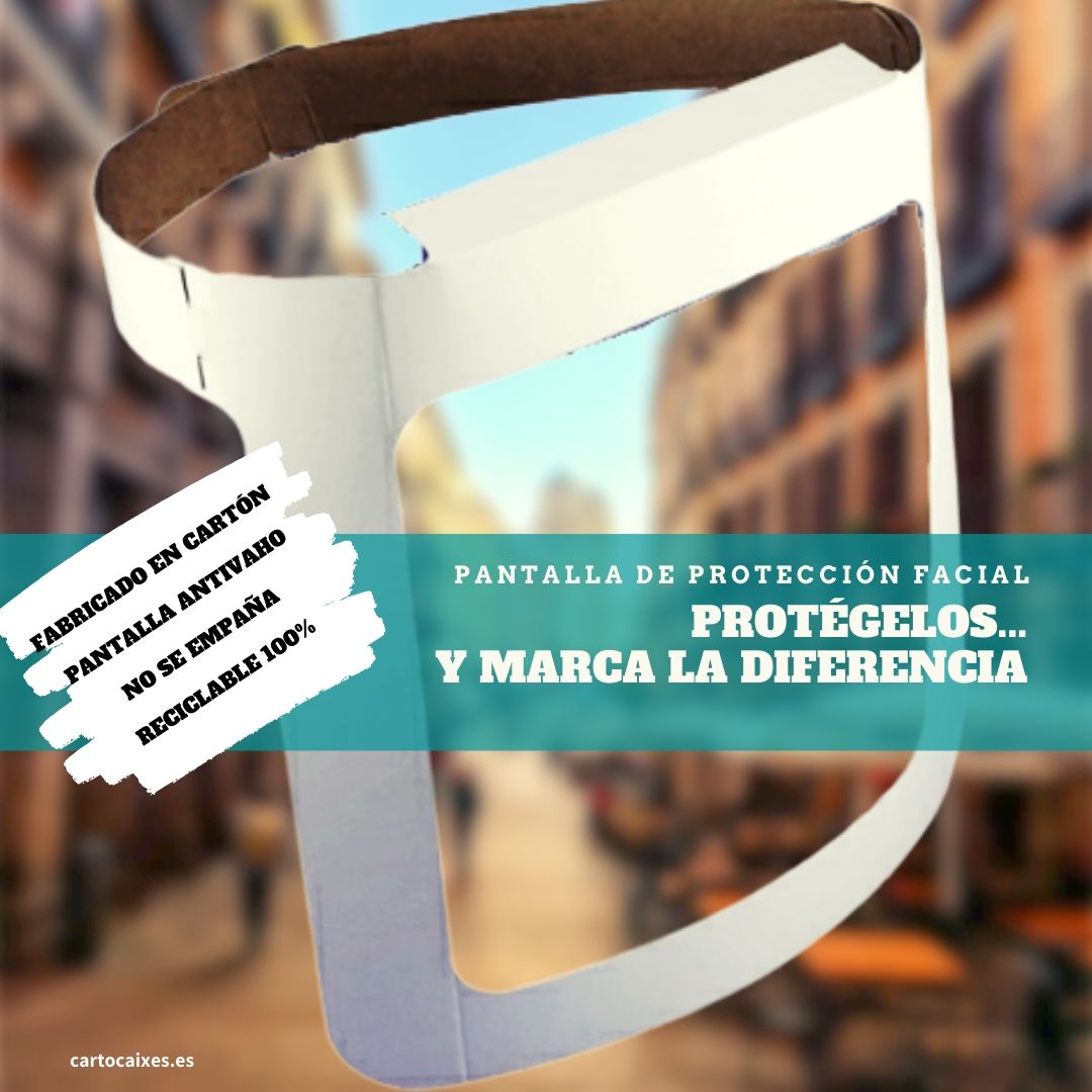 Cartocaixes's tweet photo. ¡¡YA A LA VENTA!! Pantalla de protección facial en cartón

Ligera, ecológica y desechable. En varios diseños o personalizada con la imagen de su empresa

Más info: info@cartocaixes.com https://t.co/lURJrI9dQQ