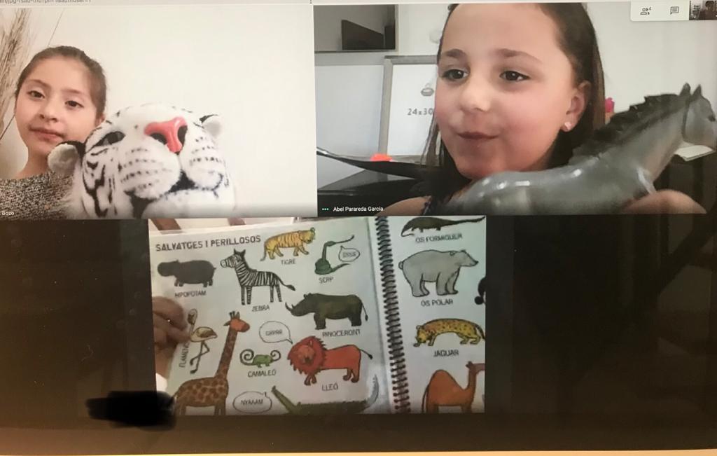 vedrunacent's tweet photo. Aquesta serà la tercera setmana que els nens i nenes de Primer ens trobem en petits grups a través de videoconferències per parlar una estona, comentar les activitats i fer algun joc sobre el que estem treballant virtualment aquests dies! #1PRIMSSCC https://t.co/wf5WkoPGPu
