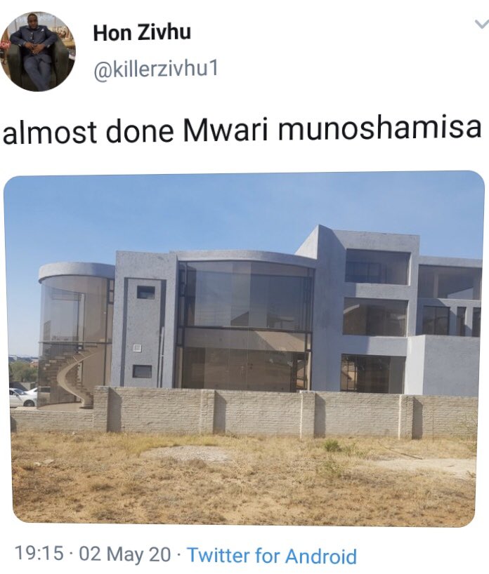 Thank you <a href="/killerzivhu1/">Hon Zivhu</a> the people of Galloway have an asset to attach. Allegedly built with their money it’s an asset to be repossessed as their justice is served.... Mwari vanoshamisa zveshuwa &amp; is a Lord for all 🙏🏿