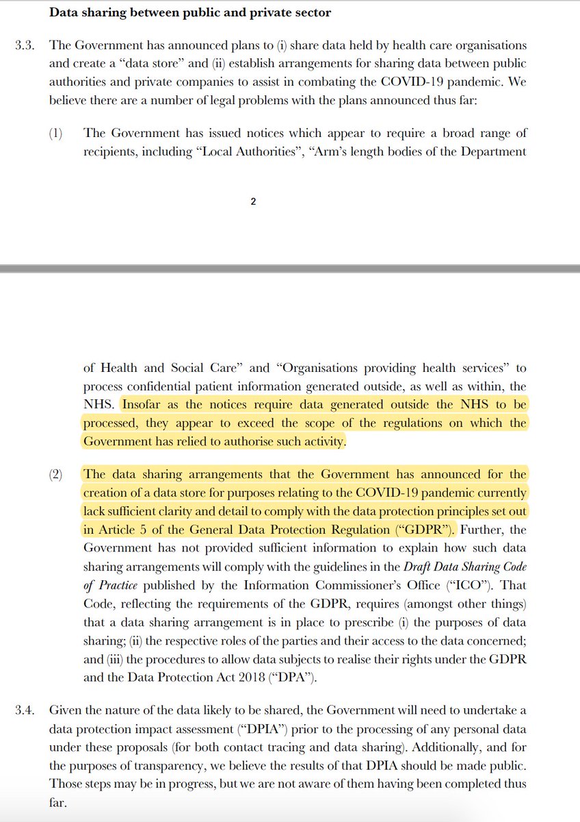 If you are trying to understand the complex legal (and ethical) issues around the proposed contact tracing app and immunity passports then this new paper from  @RaviNa1k  @matrixchambers is really interesting and thorough...  https://www.matrixlaw.co.uk/wp-content/uploads/2020/05/Covid-19-tech-responses-opinion-30-April-2020.pdf /124