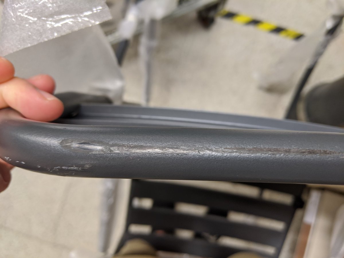 ChrisRead79's tweet photo. @Argos_Online my chair wasn't exactly protected by the "packaging" when I collected it from Sainsbury's. And yet most things I think are over packaged these days... Can I suggest you review your approach for this type? https://t.co/OxfNg0Qhnz