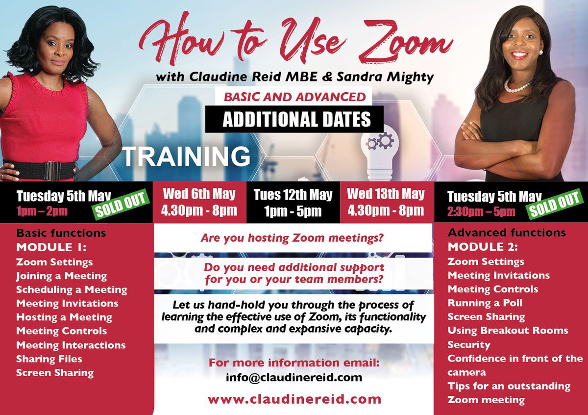 New dates have been released BOOK TODAY TO avoid disappointment howtousezoomworkshop.eventbrite.co.uk