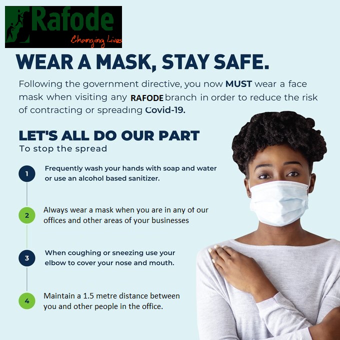 rafodemfi's tweet photo. Literally, it starts with you and us… Get your mask on as we look out for ourselves and for each other. #StaySafe #RAFODELovesYou https://t.co/IzpF1uBN9g
