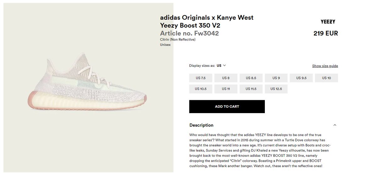 Adidas Yeezy Boost 350 V2 Citrin Reflective Underrated