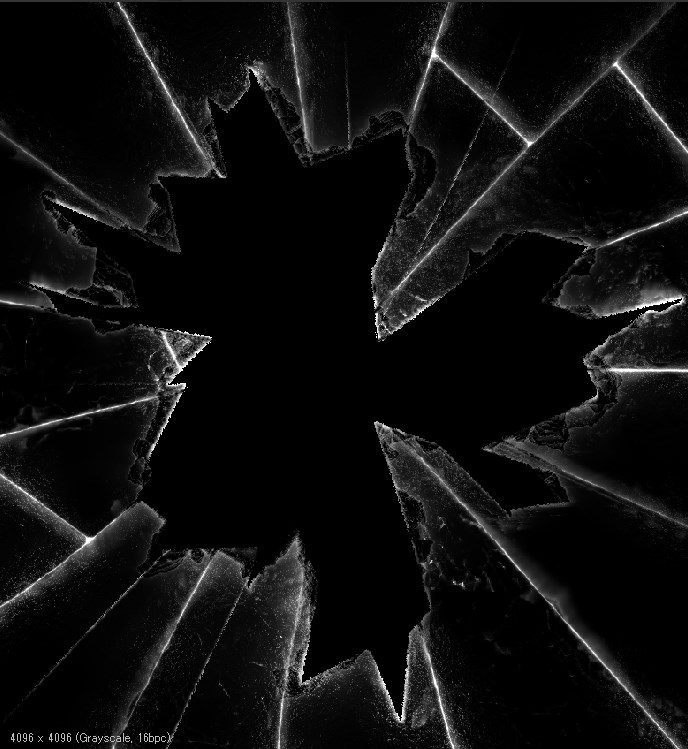 Ka Punn On Twitter 昔に作ったガラス割れのジェネレーターが気に入らないので新たに作成している よりリアルにしようとしているが再現難しいな ガラスのエッジが少し欠けている表現がお気に入り あとは穴が開いている部分のシルエットをもうちょっと崩せたら