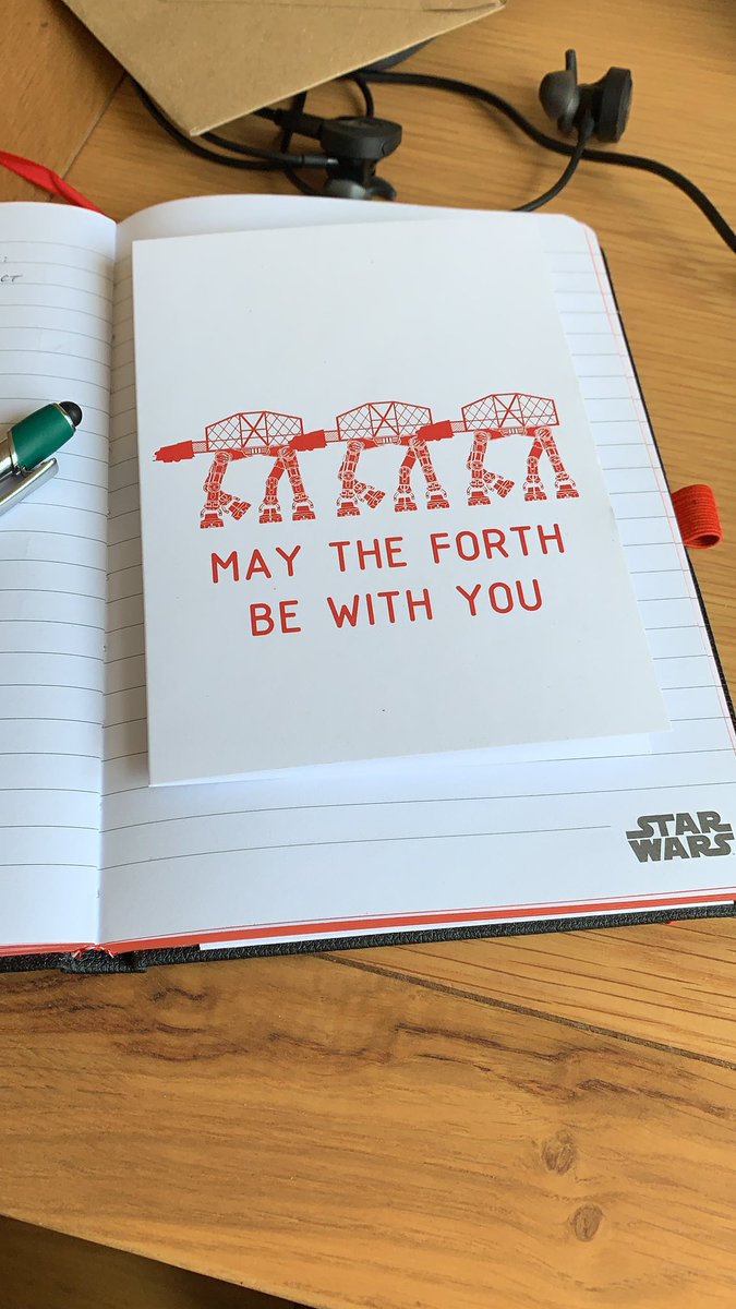 callum_etc's tweet photo. After a dull weekend of PhD thesis corrections, this card coming through the post from my parents this morning was very welcome! Happy #StarWarsDay  everyone. Also one for all the fans of iconic Scottish civil engineering. #nerdalert https://t.co/AnhJ0rKYT1