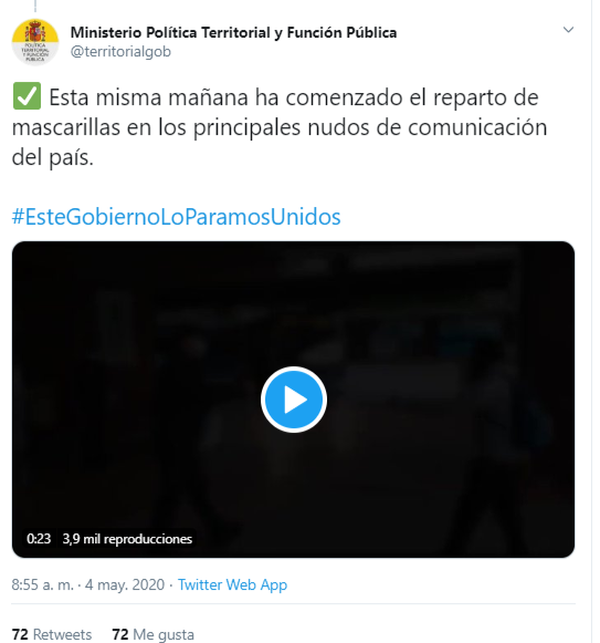 ldpsincomplejos's tweet photo. Parece que Sánchez empieza a asumir la realidad: una cuenta oficial de un ministerio de Sánchez tuiteando que #EsteGobiernoLoParamosUnidos. No puedo estar más de acuerdo😀 https://t.co/2mckyRwugV