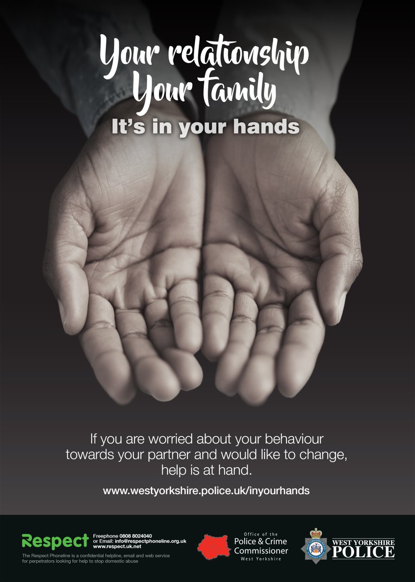 WestYorksPolice's tweet photo. Support and advice is available for anyone who has committed domestic abuse in the past and is worried that the impact of lockdown and Coronavirus may affect their behaviour again. You can call 0808 8024040 or email info@respectphoneline.org.uk https://t.co/2OhVrIKgOB