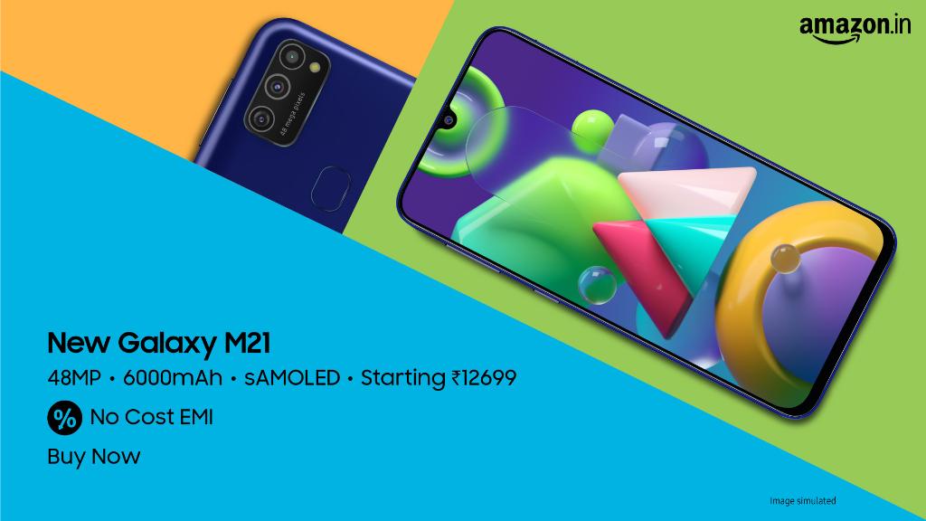 SamsungIndia's tweet photo. The #SamsungM21 packed with a great 48MP Triple Rear Camera, gigantic 6000mAh Battery, and a stunning sAMOLED Display is here to wow you again! Get yours from Amazon for a starting price of just ₹12699 only. https://t.co/QOXu7SkZmQ
#GalaxyM21 https://t.co/uudZEI19Lq